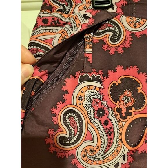 Snozu Glacier Shield Insulation Womens Snow Pants Size M/10 Pink Paisley - Picture 3 of 16